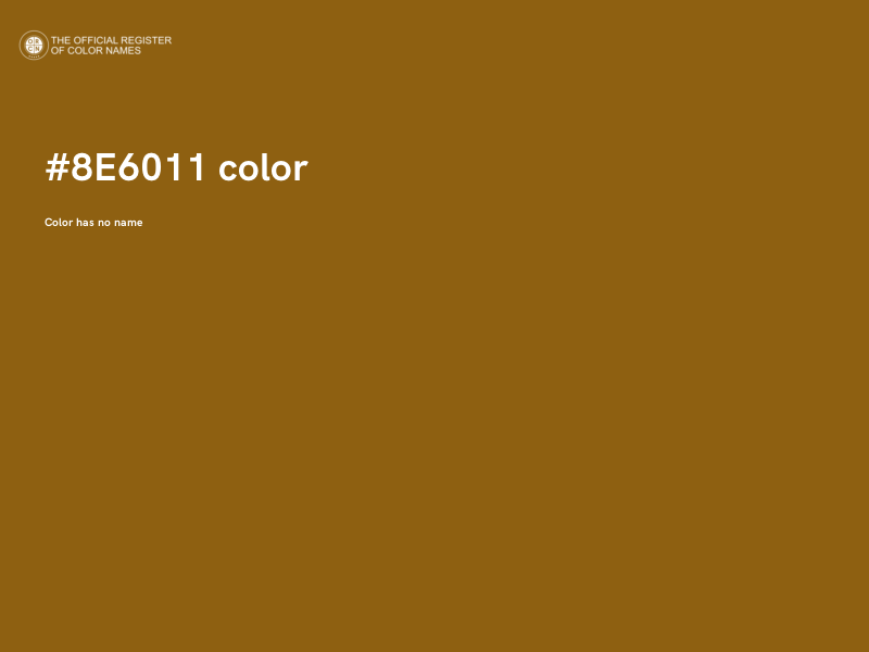 #8E6011 color image