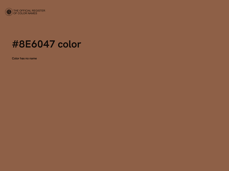 #8E6047 color image