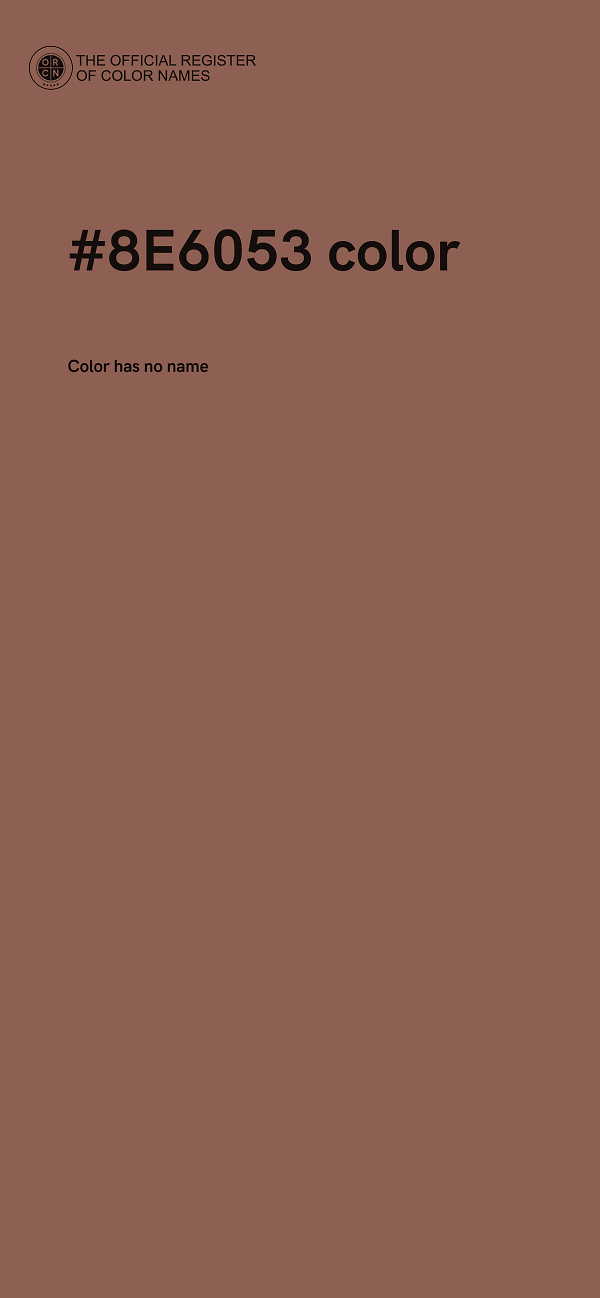 #8E6053 color image