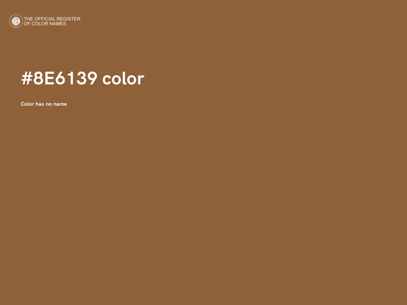 #8E6139 color image