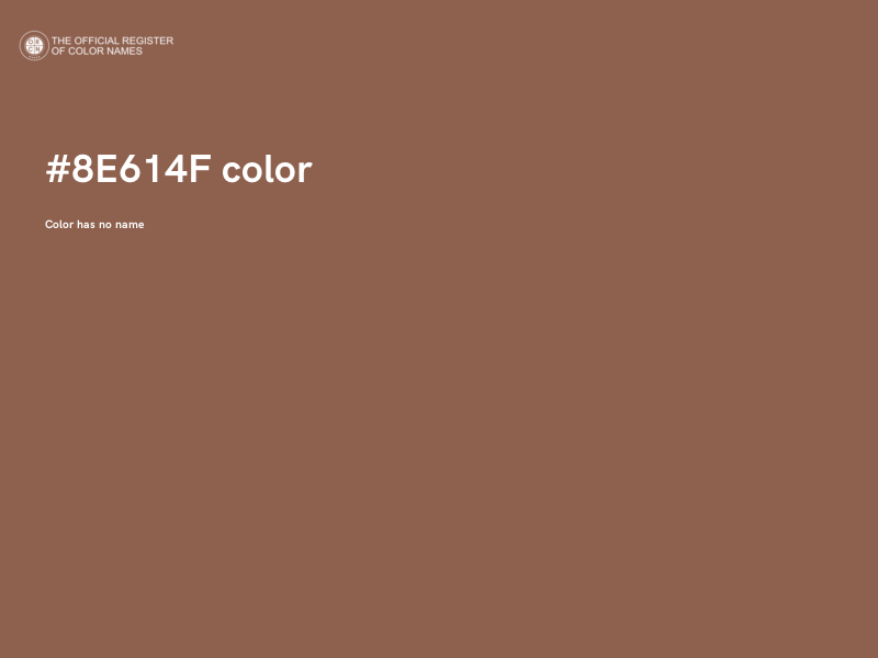 #8E614F color image