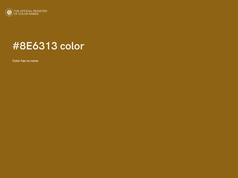 #8E6313 color image
