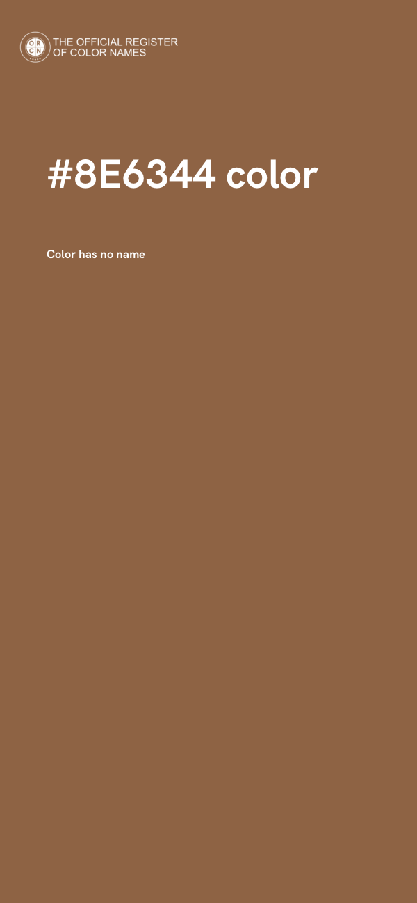 #8E6344 color image