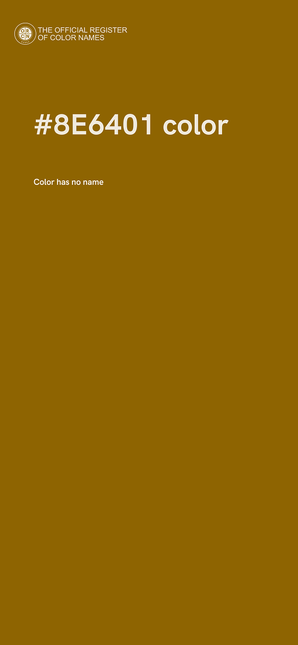 #8E6401 color image