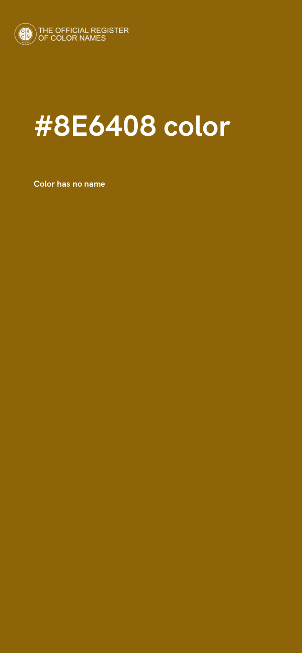 #8E6408 color image
