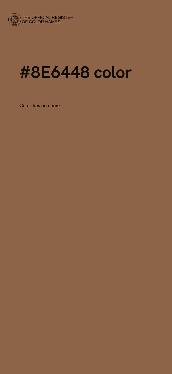 #8E6448 color image