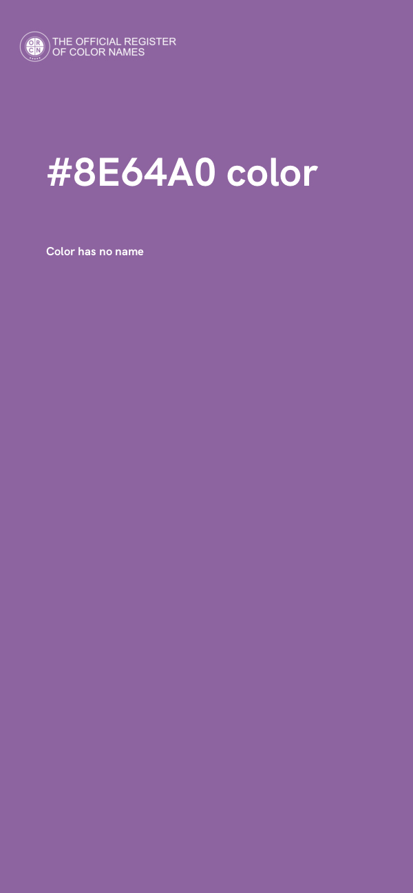 #8E64A0 color image