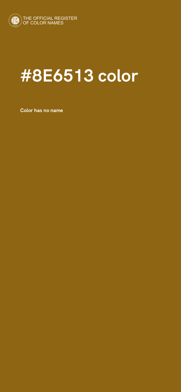 #8E6513 color image