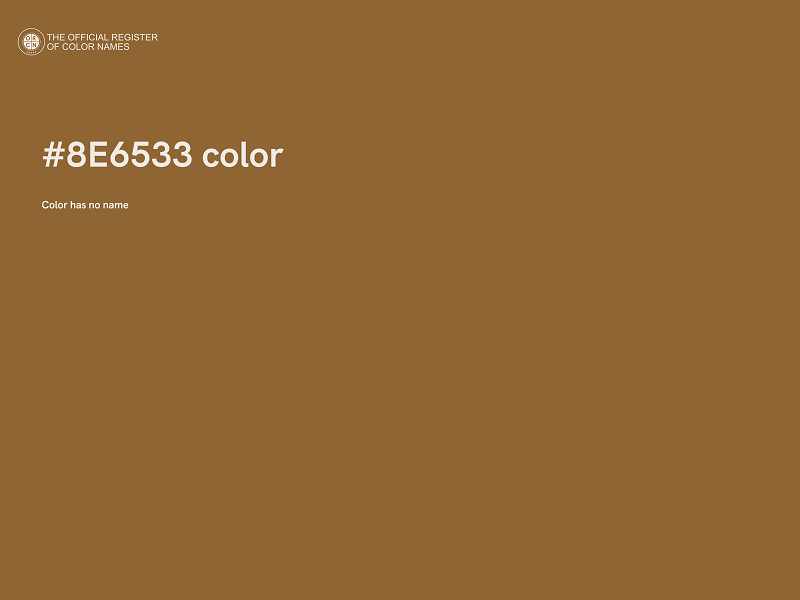 #8E6533 color image