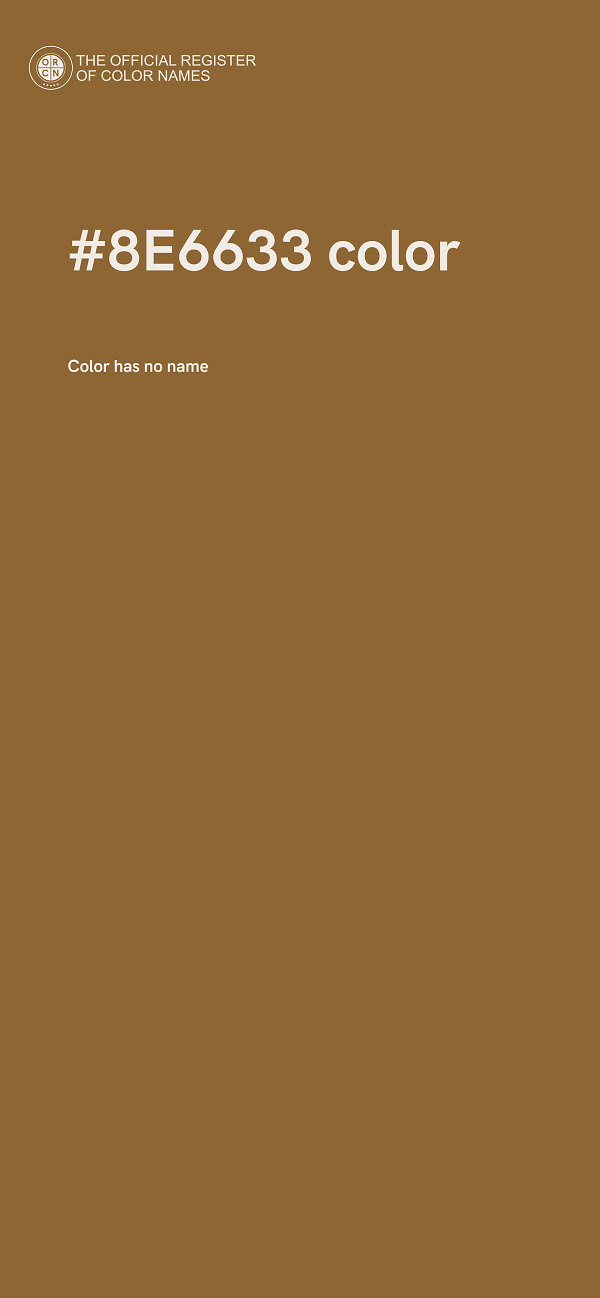 #8E6633 color image