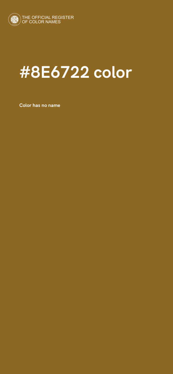 #8E6722 color image