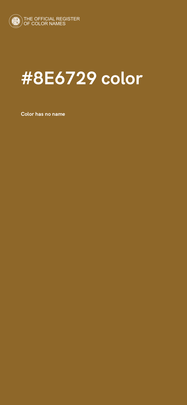 #8E6729 color image
