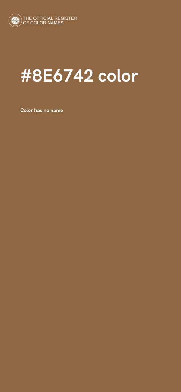 #8E6742 color image