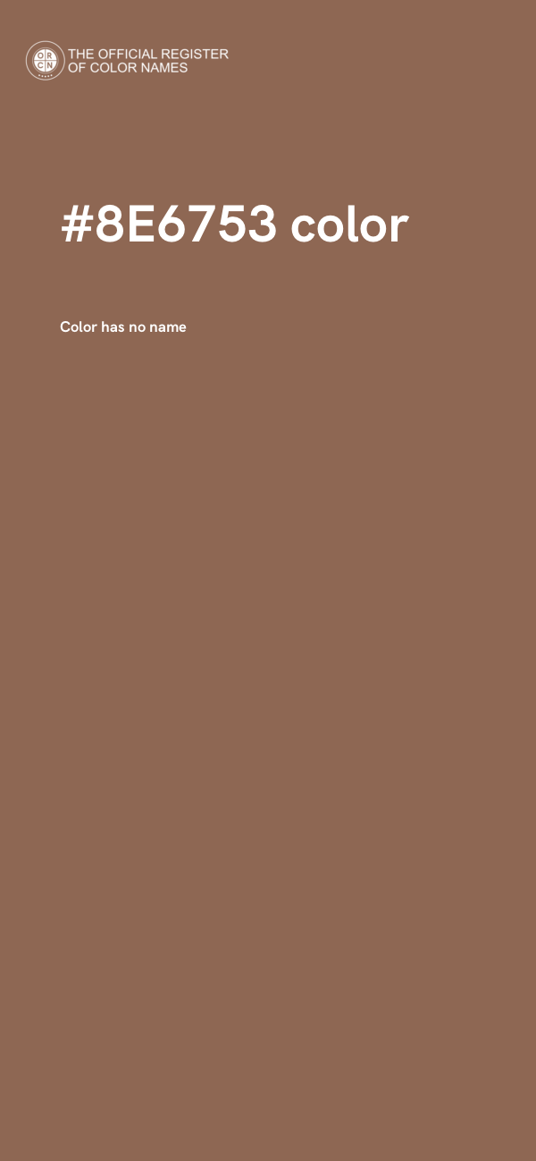 #8E6753 color image
