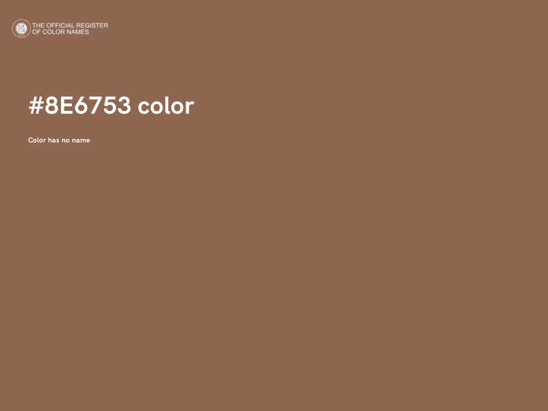 #8E6753 color image