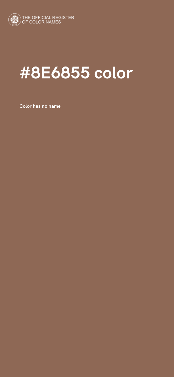 #8E6855 color image