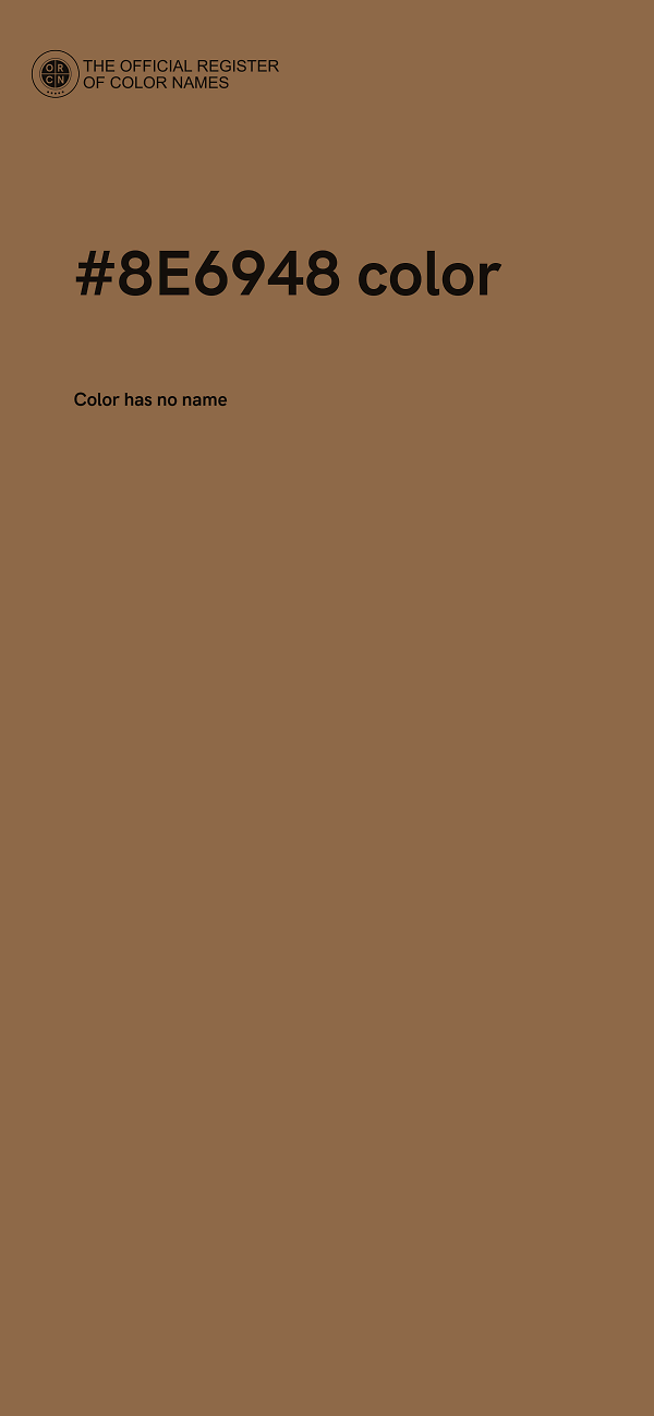 #8E6948 color image