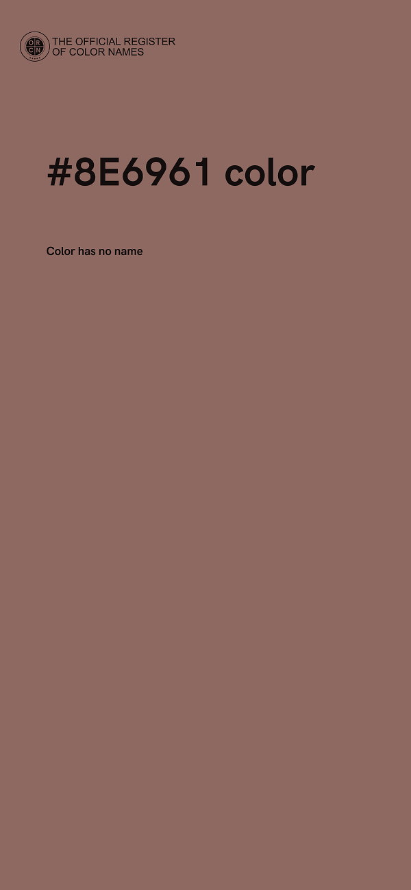 #8E6961 color image