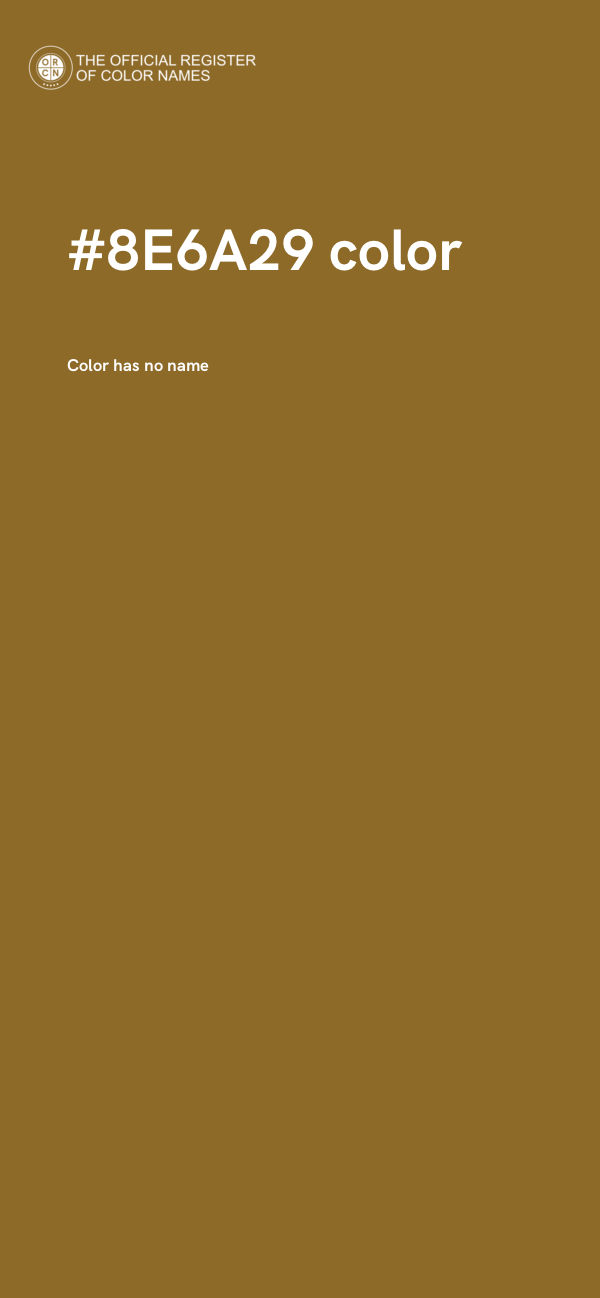 #8E6A29 color image