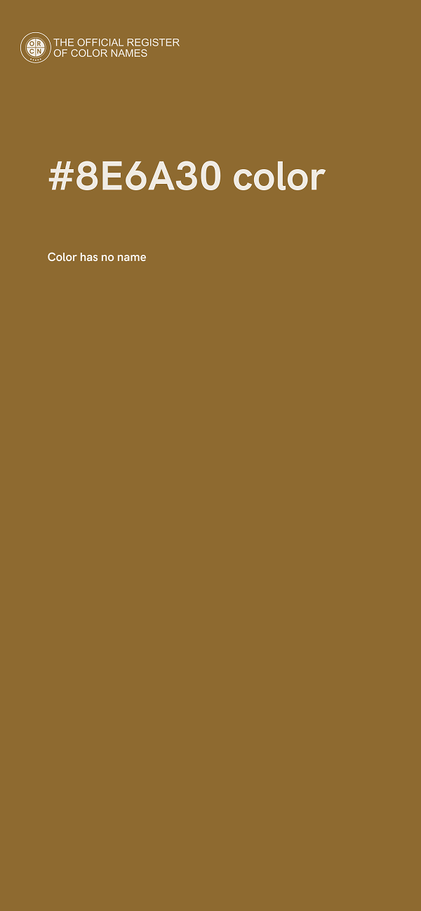 #8E6A30 color image