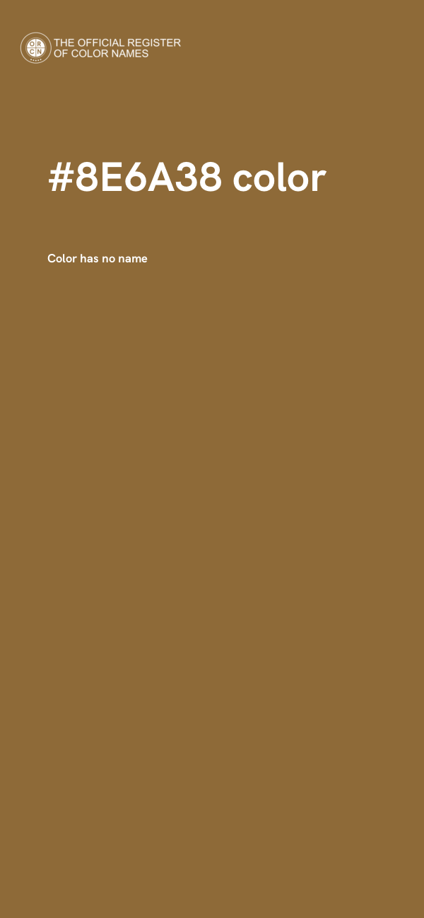 #8E6A38 color image