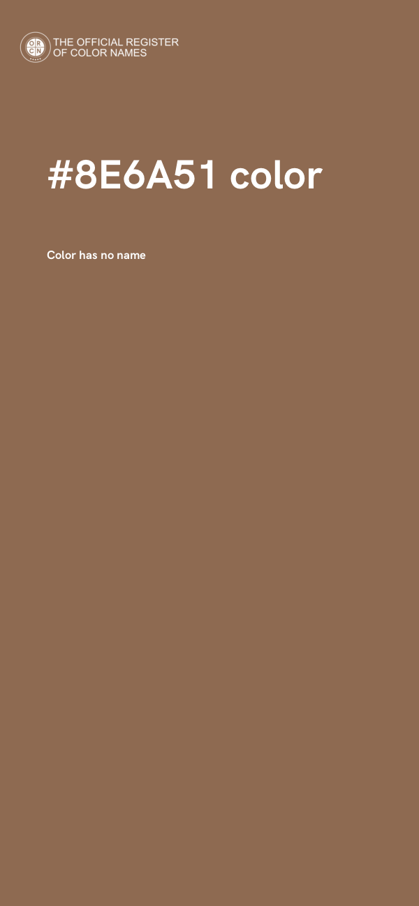 #8E6A51 color image