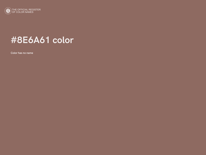 #8E6A61 color image