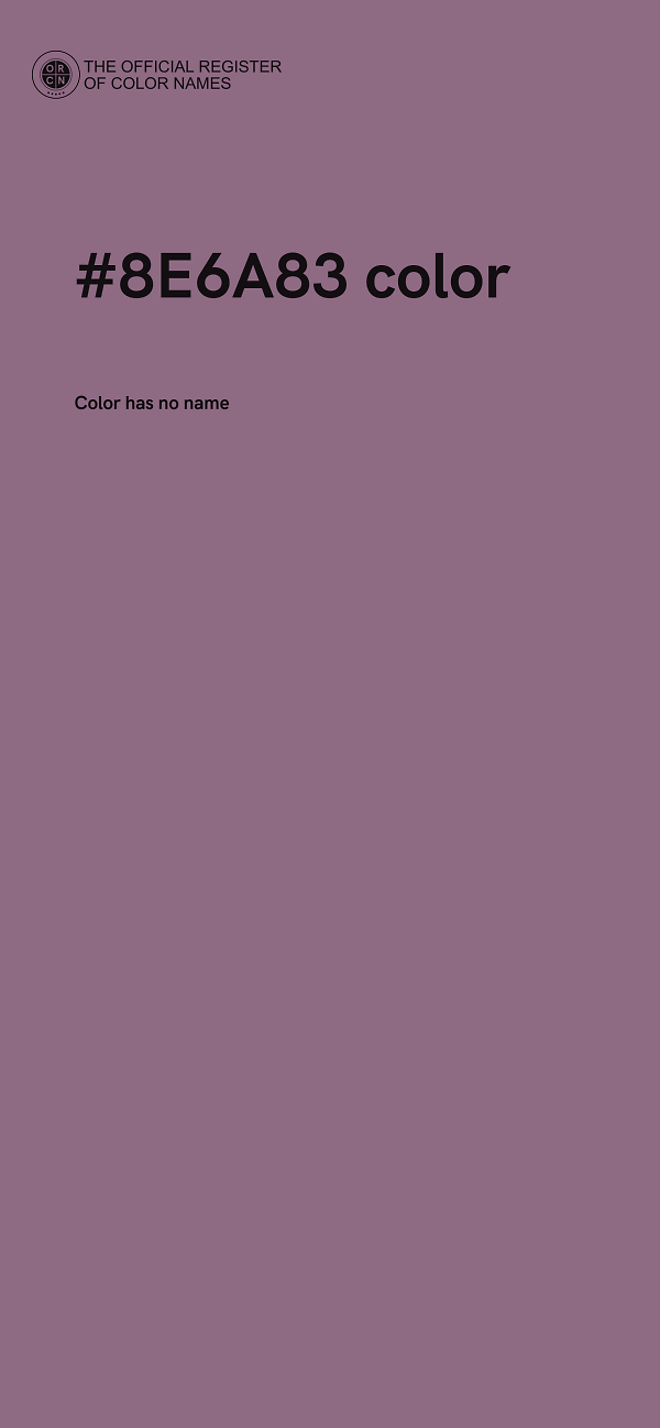 #8E6A83 color image
