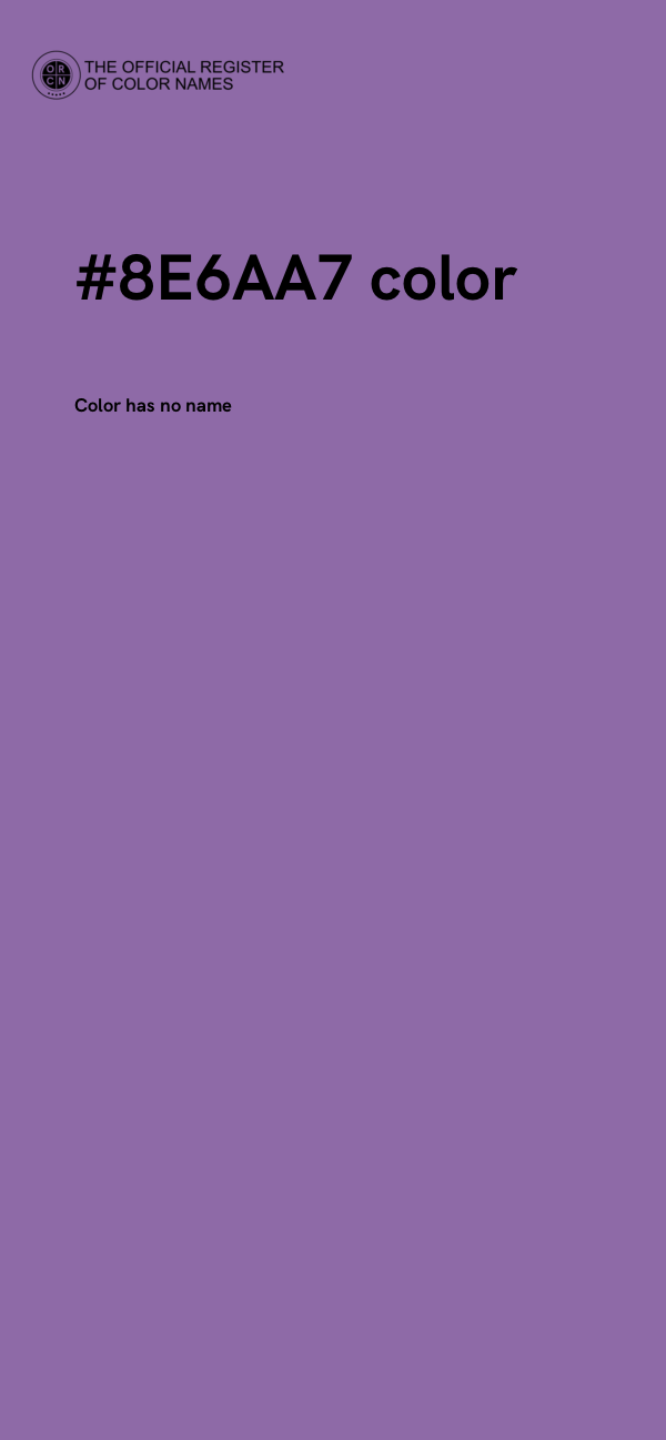 #8E6AA7 color image