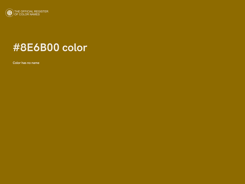 #8E6B00 color image