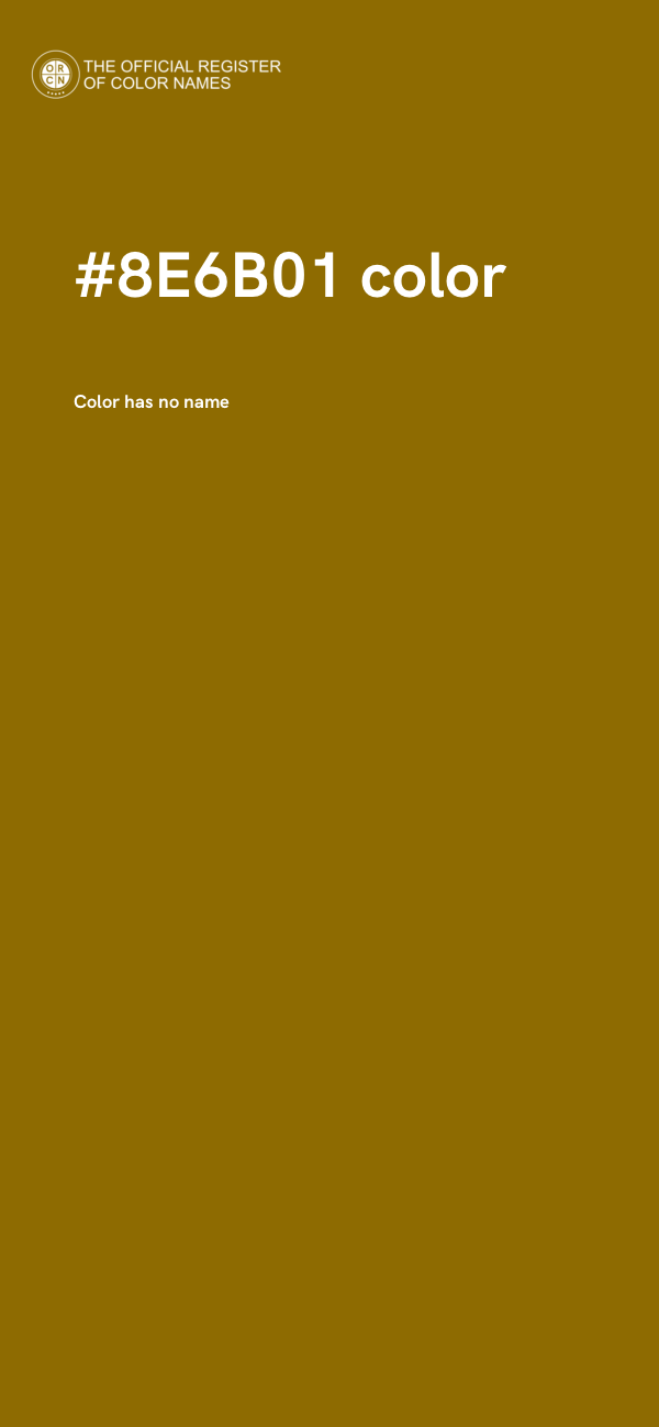 #8E6B01 color image