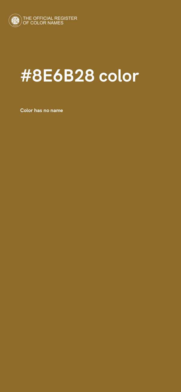 #8E6B28 color image