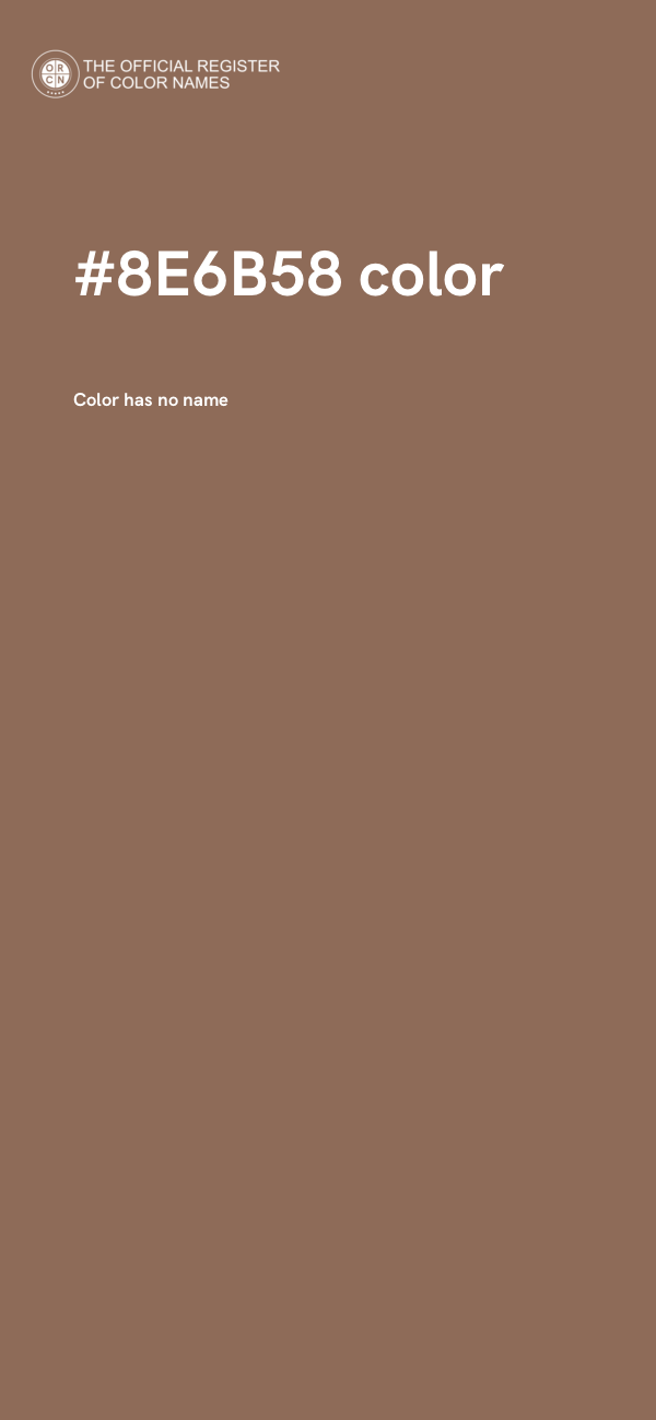 #8E6B58 color image