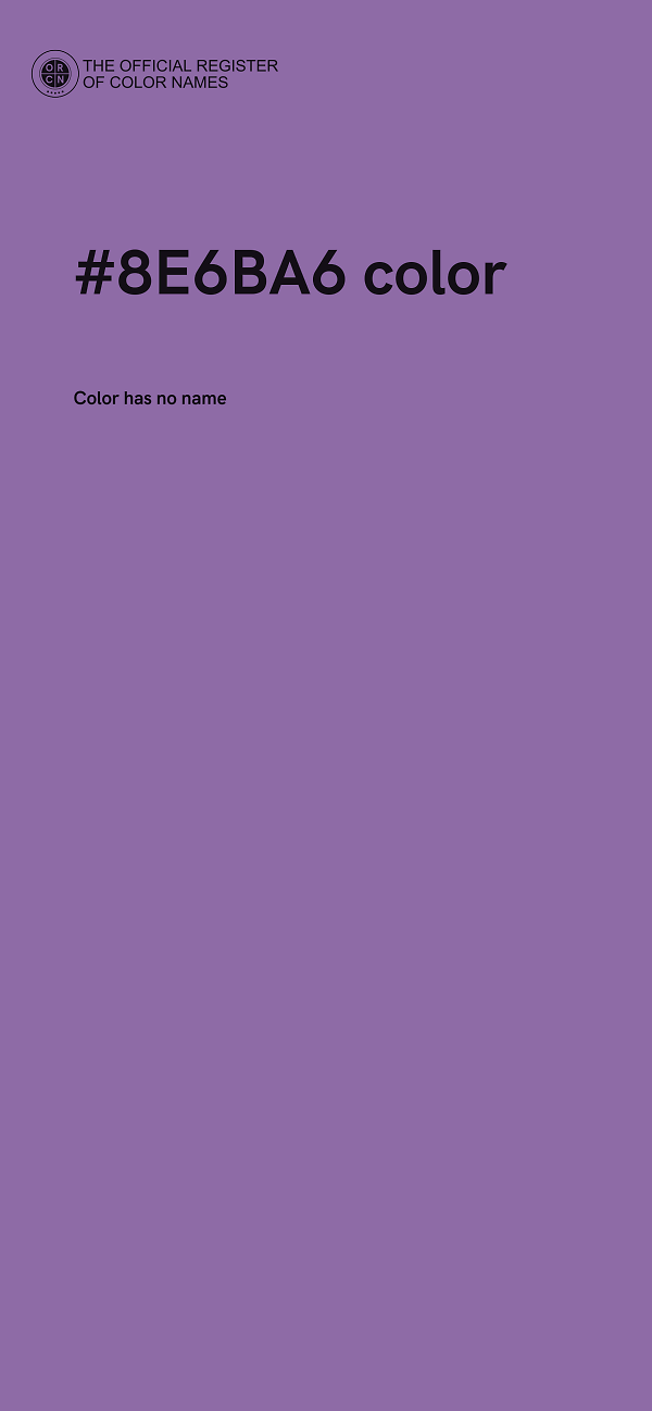 #8E6BA6 color image