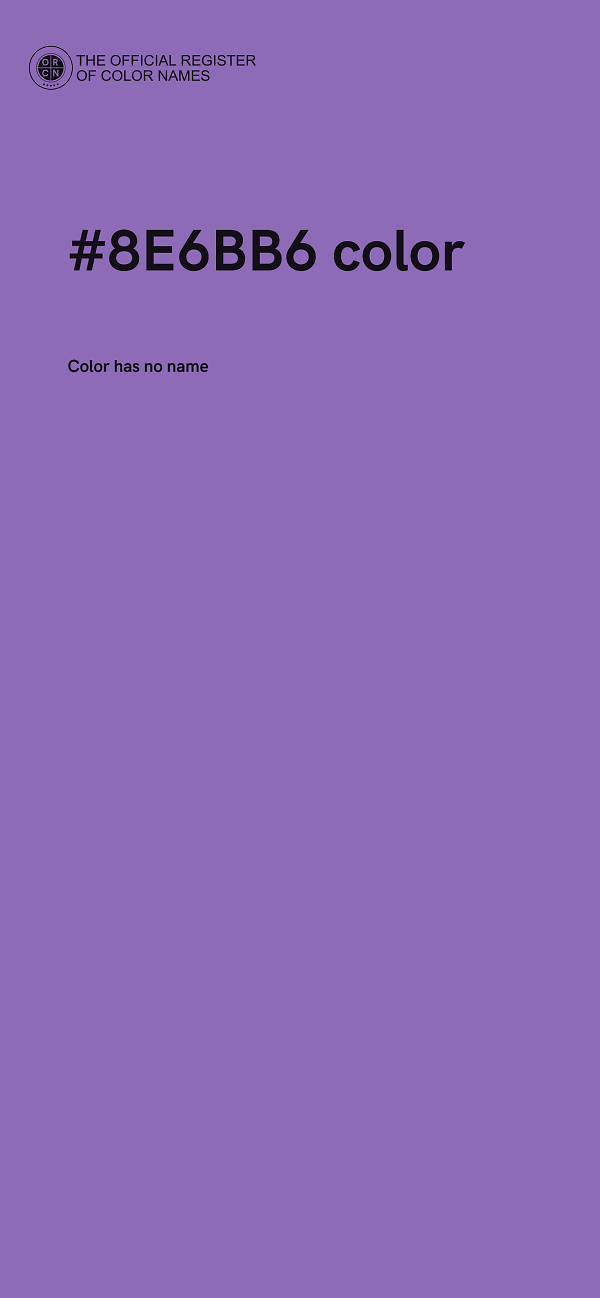 #8E6BB6 color image