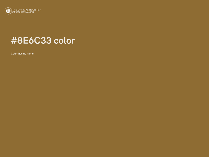 #8E6C33 color image