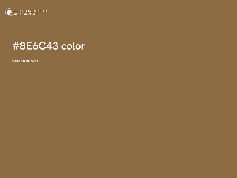 #8E6C43 color image