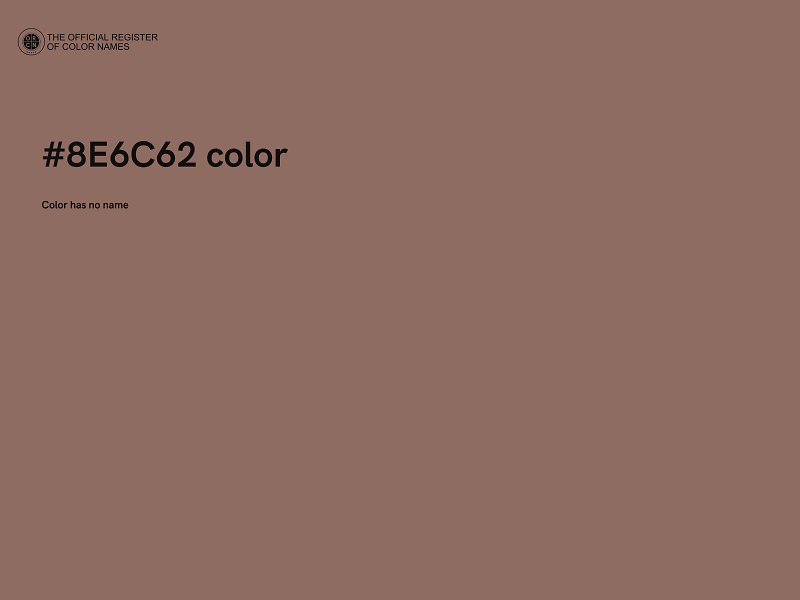 #8E6C62 color image