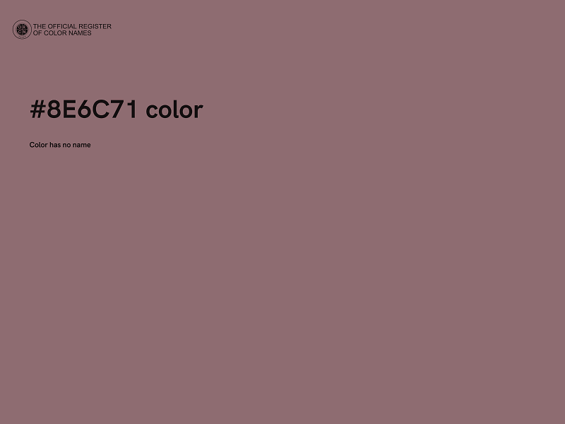 #8E6C71 color image