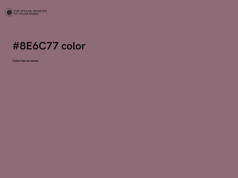 #8E6C77 color image