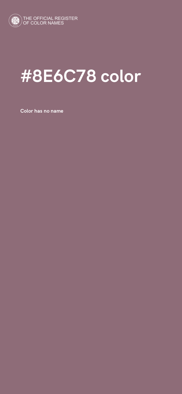 #8E6C78 color image