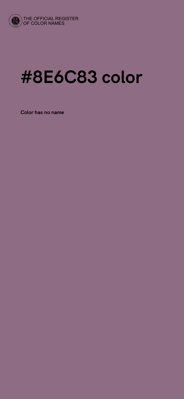 #8E6C83 color image