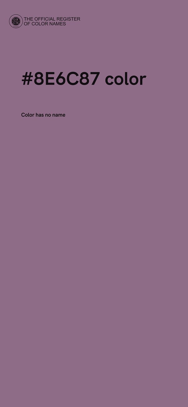 #8E6C87 color image