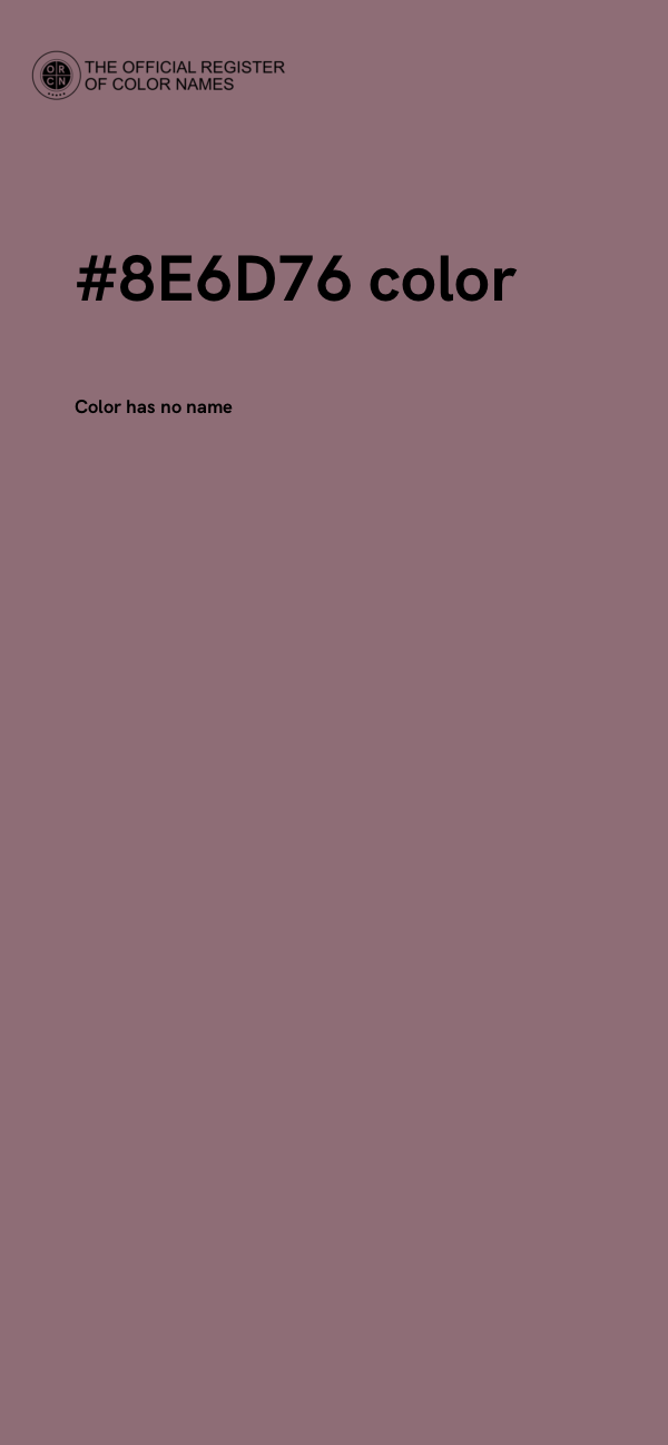 #8E6D76 color image