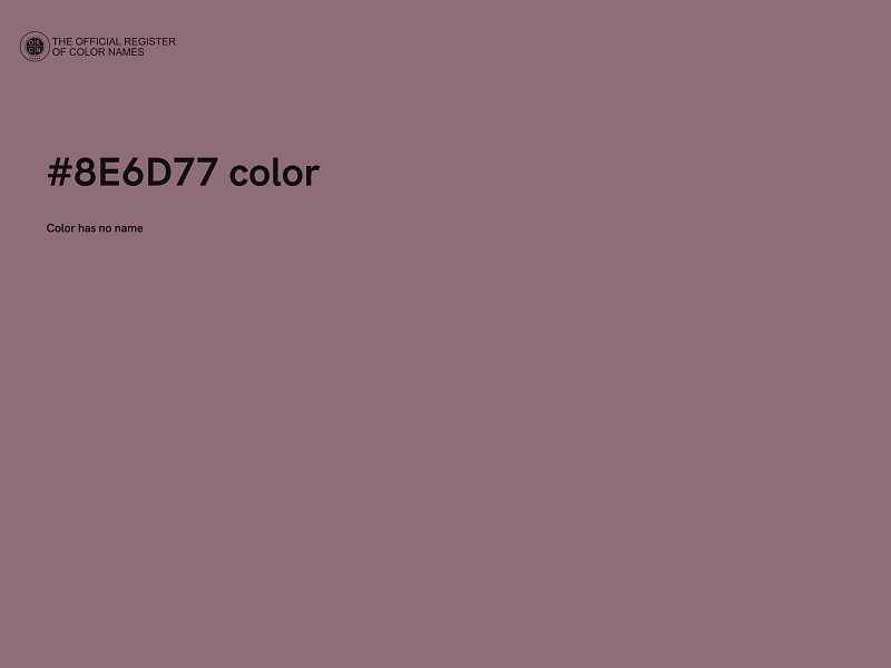 #8E6D77 color image