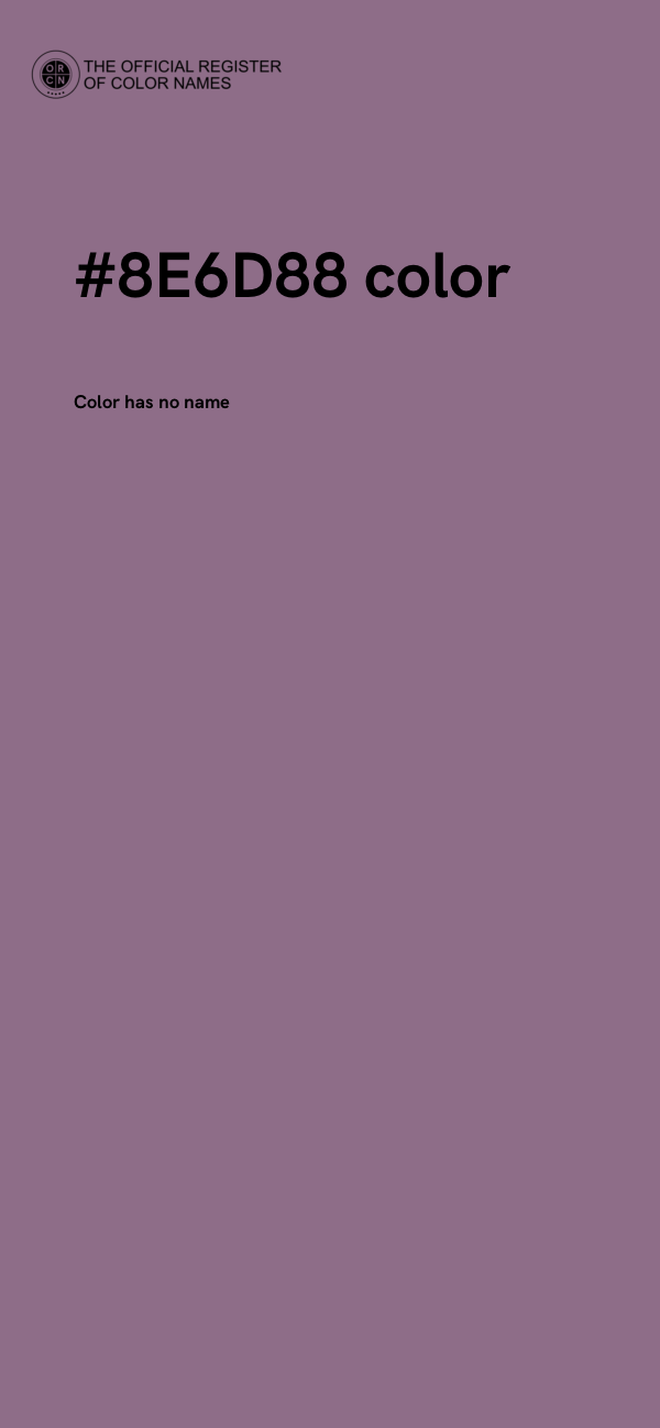 #8E6D88 color image