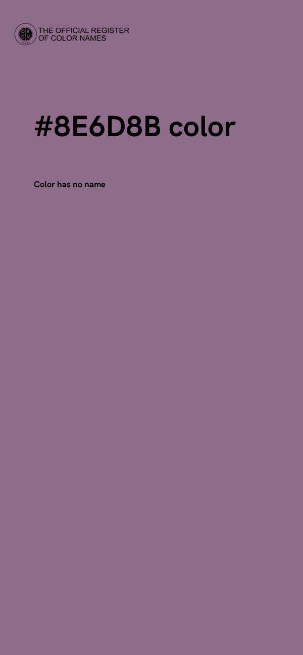 #8E6D8B color image