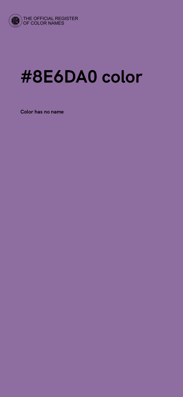 #8E6DA0 color image