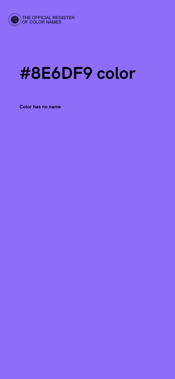 #8E6DF9 color image
