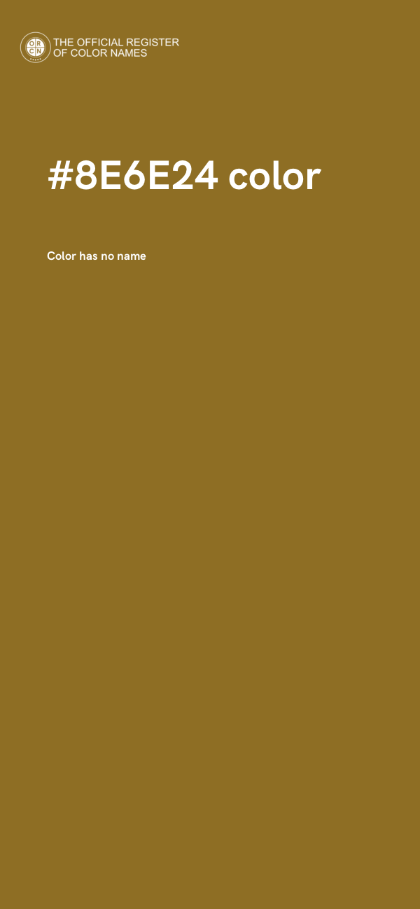 #8E6E24 color image